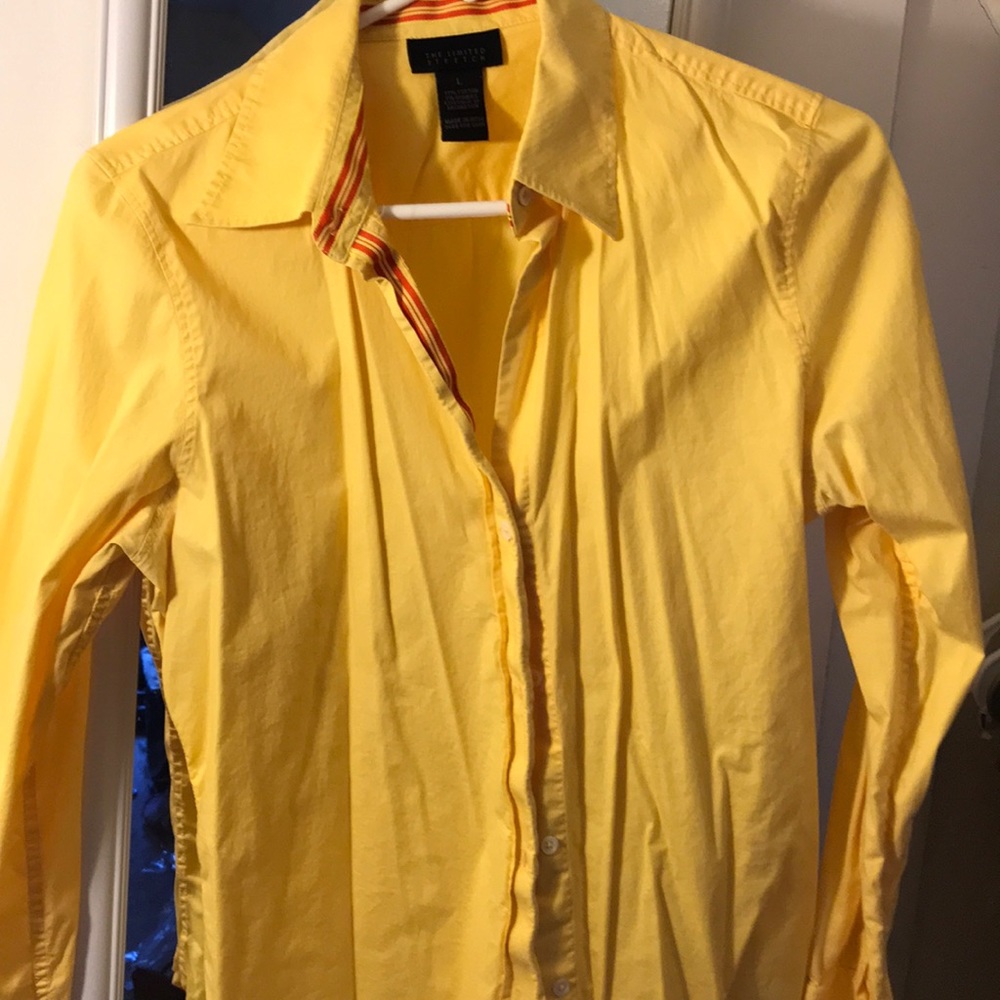 Yellow button down